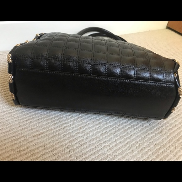 Leather bag/purse, classic look, gold hardware - Picture 5 of 5